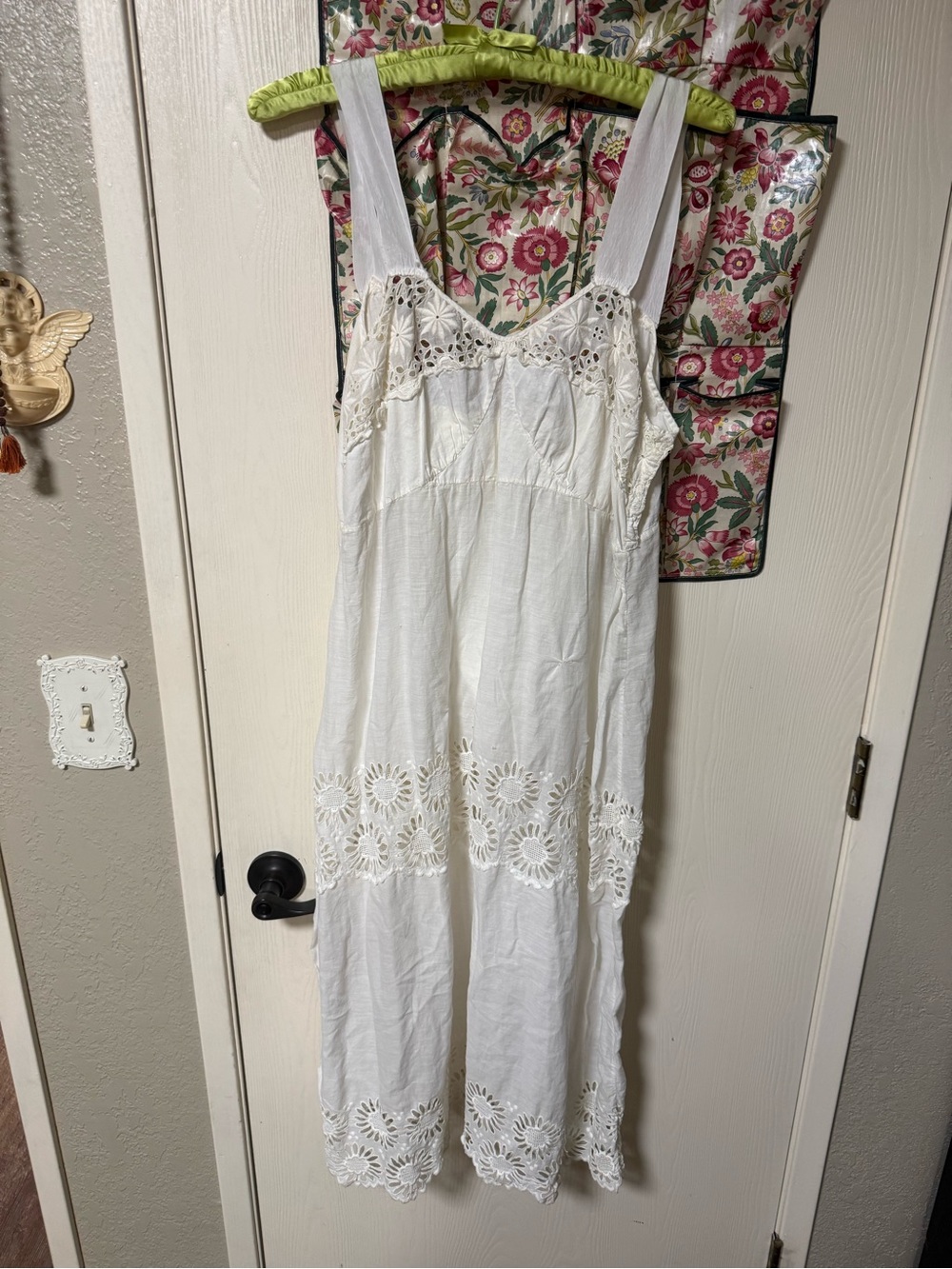 Vintage White Eyelet Cotton Dress